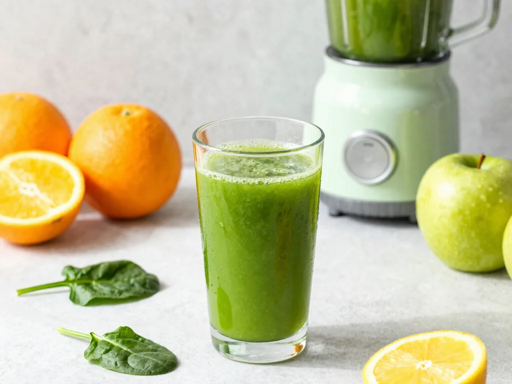 16 Fresh Juice Portable Blender Recipes On-the-Go - 1. Energizing Green Citrus Juice 1