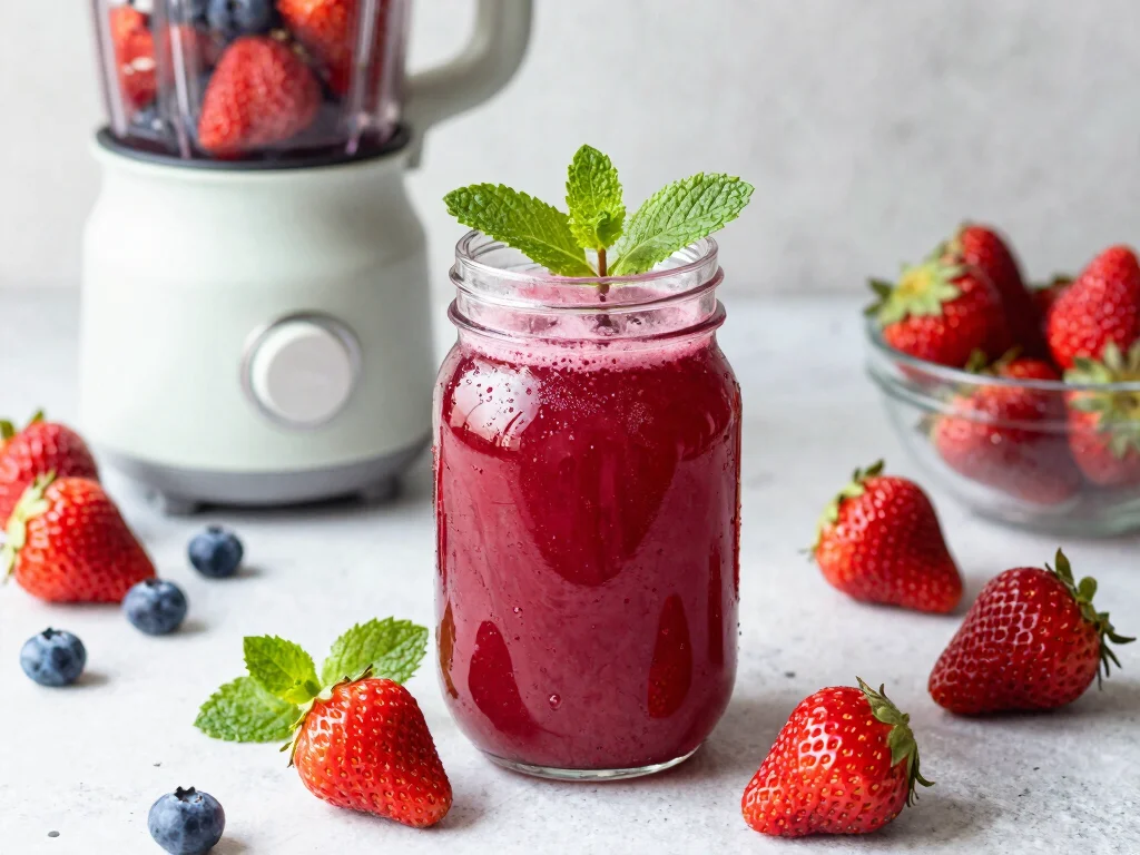 16 Fresh Juice Portable Blender Recipes On-the-Go - 2. Refreshing Berry Blast 1