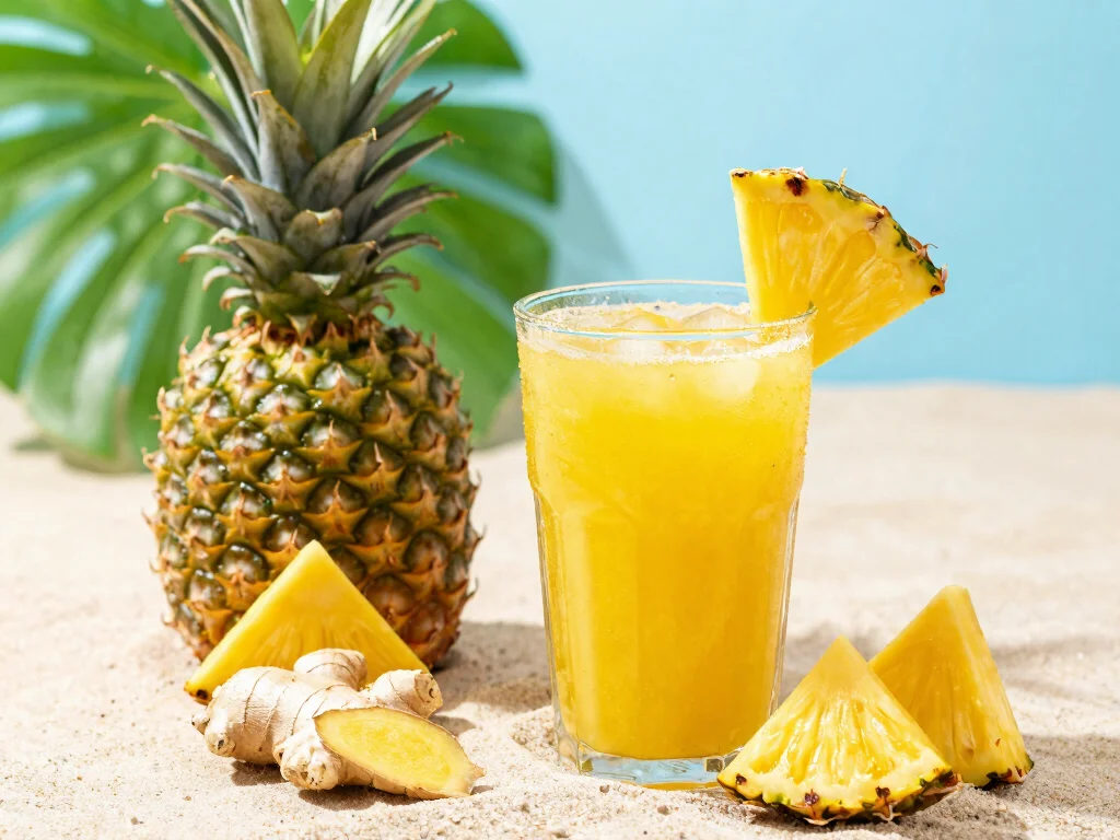 16 Fresh Juice Portable Blender Recipes On-the-Go - 3. Tropical Pineapple Paradise 1