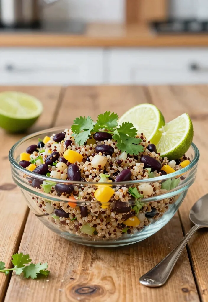 16 High-Protein Vegetarian Meal Prep Ideas for Athletes - 1. Quinoa and Black Bean Salad 1