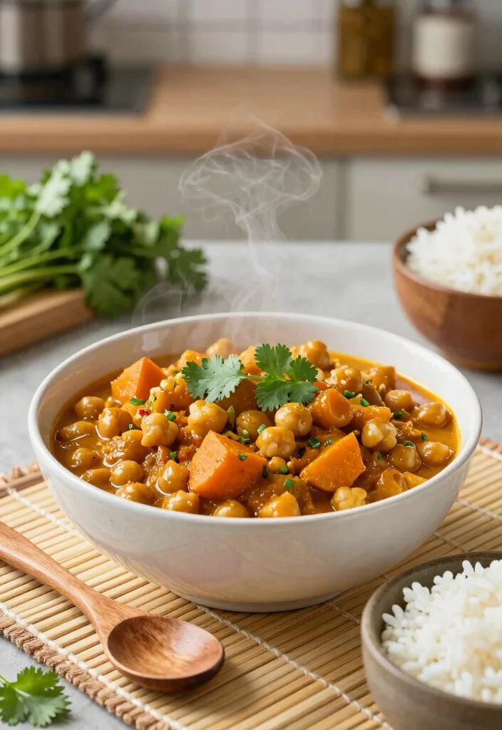16 High-Protein Vegetarian Meal Prep Ideas for Athletes - 2. Chickpea and Sweet Potato Curry 1