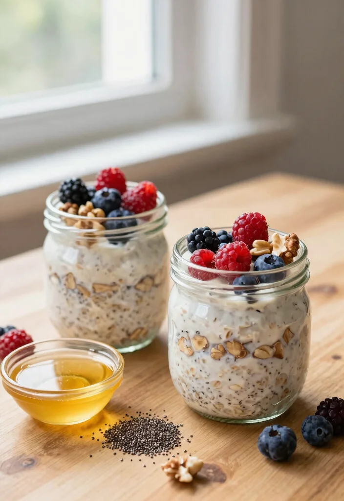 16 High-Protein Vegetarian Meal Prep Ideas for Athletes - 4. High-Protein Overnight Oats 1