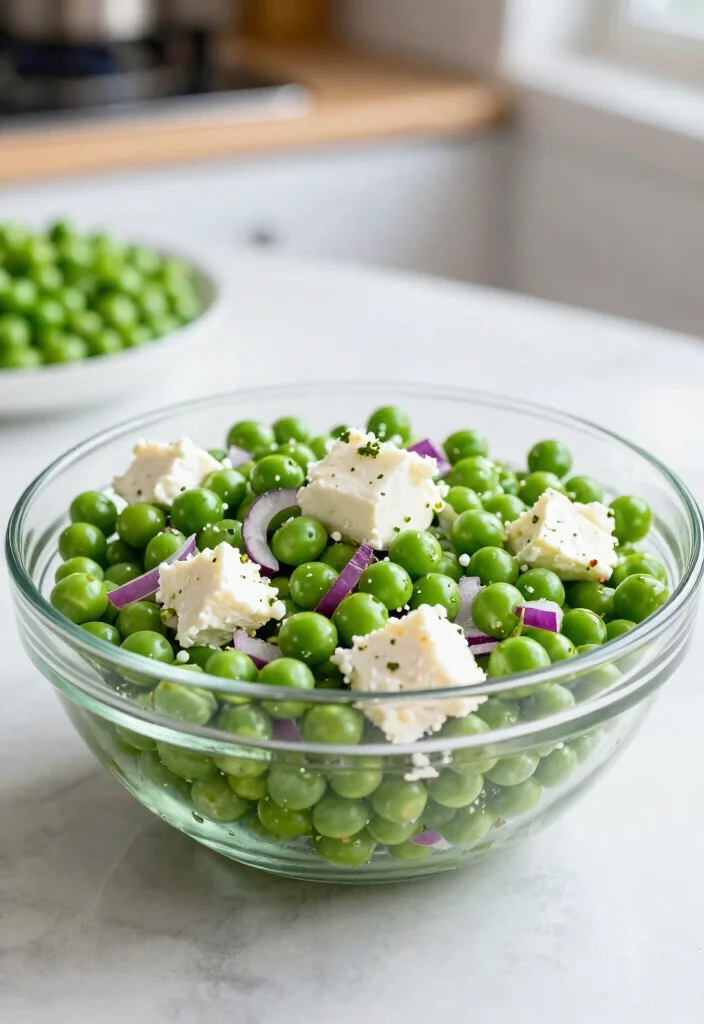 16 High-Protein Vegetarian Meal Prep Ideas for Athletes - 8. Green Pea and Feta Salad 1