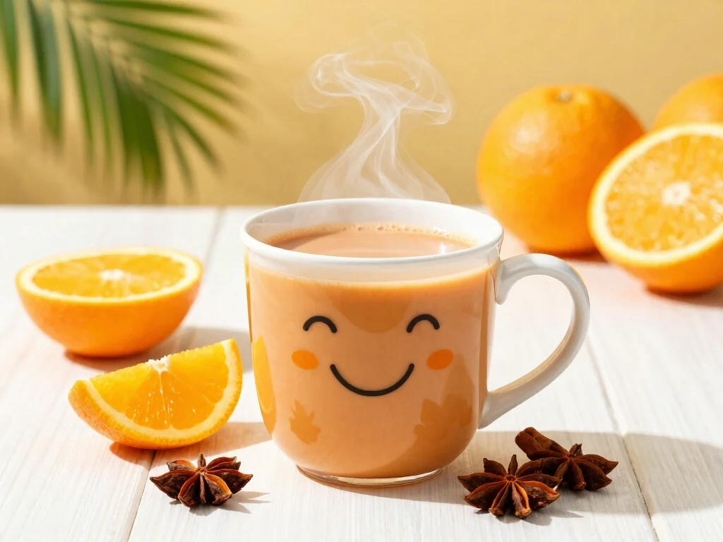 16 Hot Orange Juice Drink Recipes (Comforting & Unique) - 10. Tropical Orange Chai 1