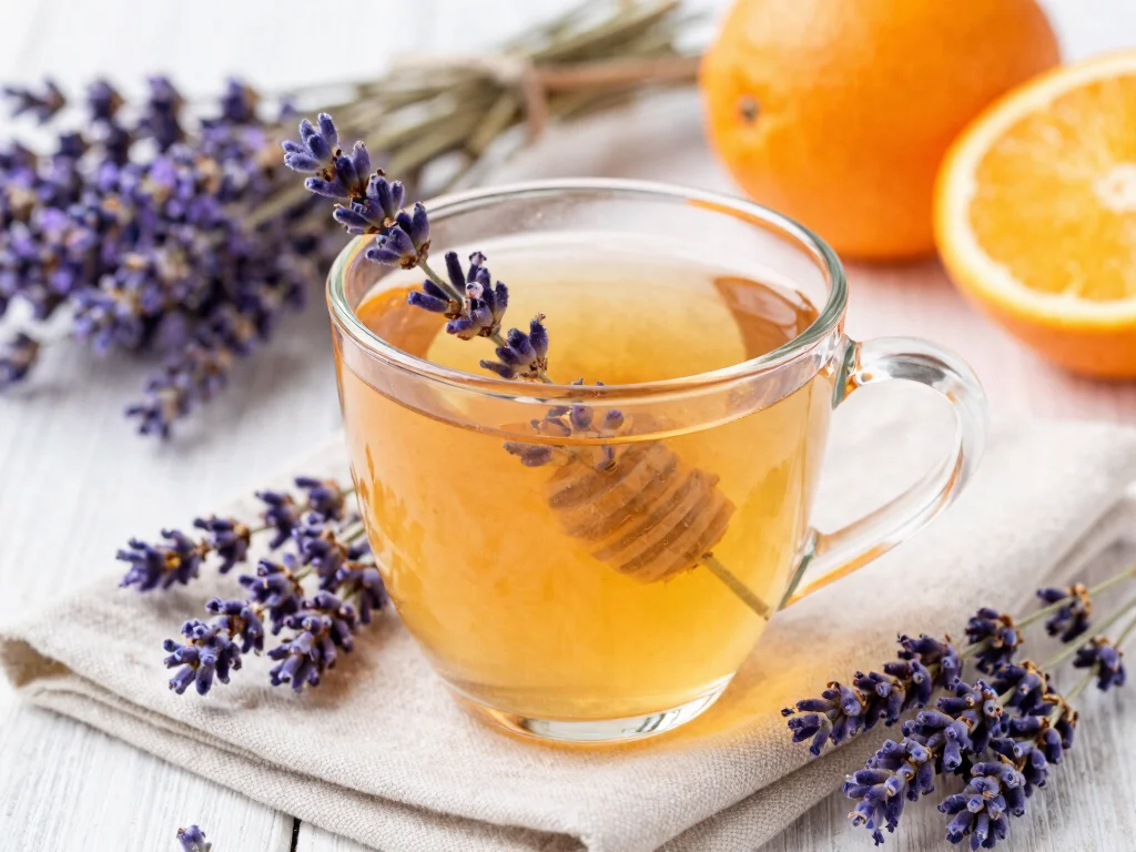 16 Hot Orange Juice Drink Recipes (Comforting & Unique) - 6. Honey Lavender Orange Drink 1