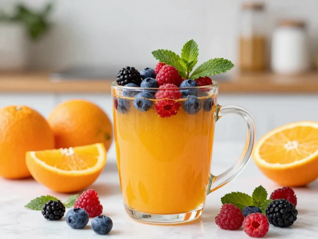 16 Hot Orange Juice Drink Recipes (Comforting & Unique) - 8. Orange Berry Bliss 1