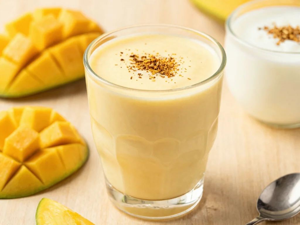 16 Juice Recipes for Kids (Fun & Nutritious) - 6. Mango Lassi Smoothie 1