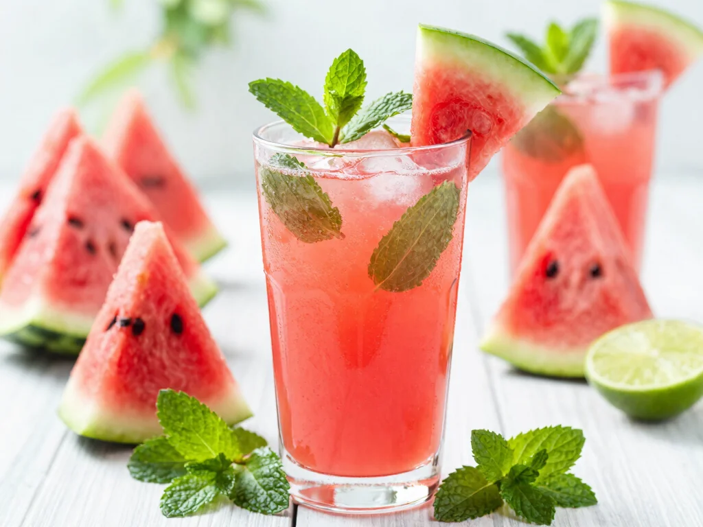 16 Juice Recipes for Sinus Infection Relief - 12. Watermelon Mint Juice 1