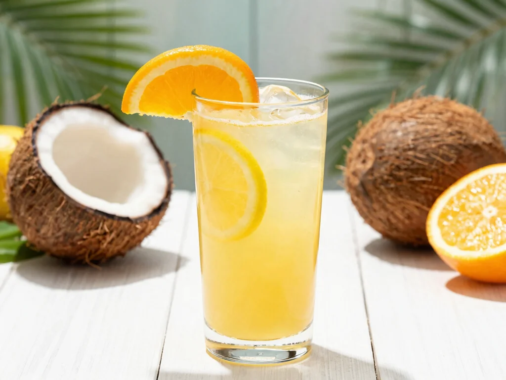 16 Juice Recipes for Sinus Infection Relief - 14. Coconut Water Citrus Juice 1