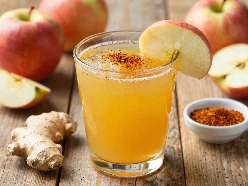 16 Juice Recipes for Sinus Infection Relief - 3. Spicy Apple Ginger Juice 1