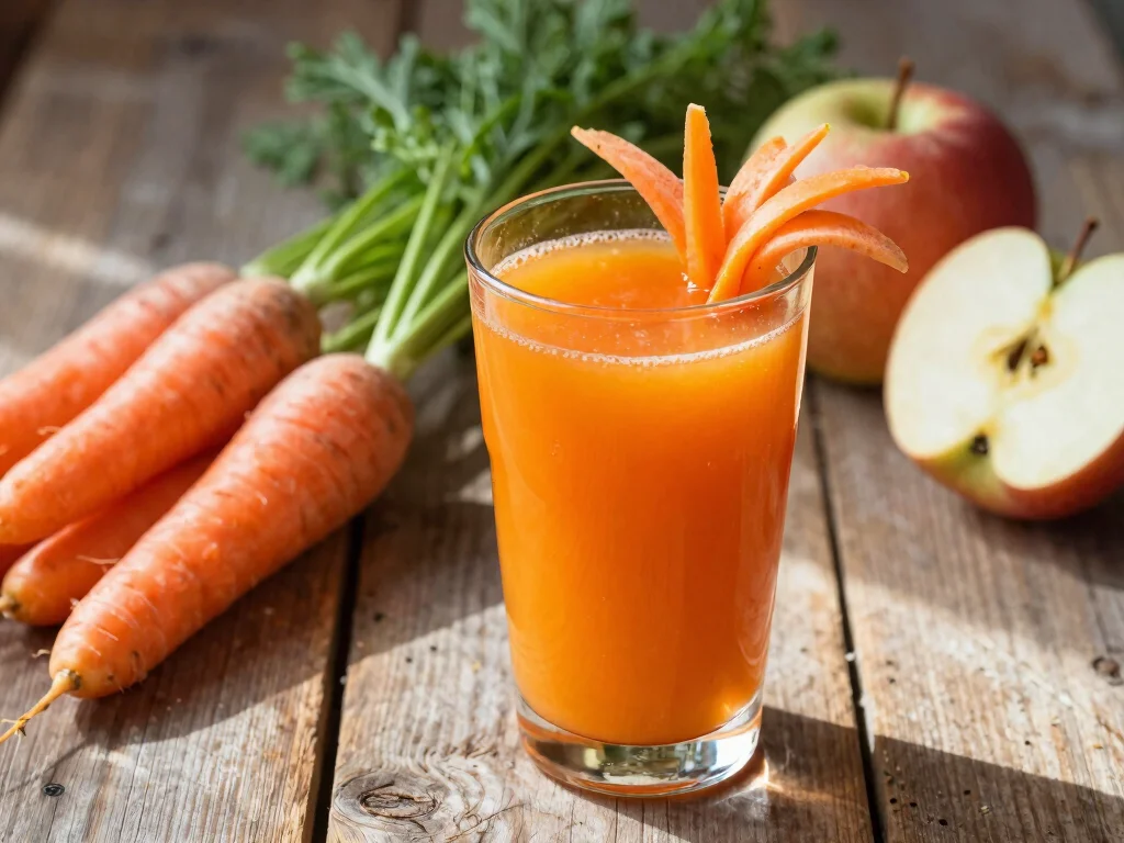 16 Juice Recipes for Sinus Infection Relief - 6. Carrot-Apple Ginger Juice 1