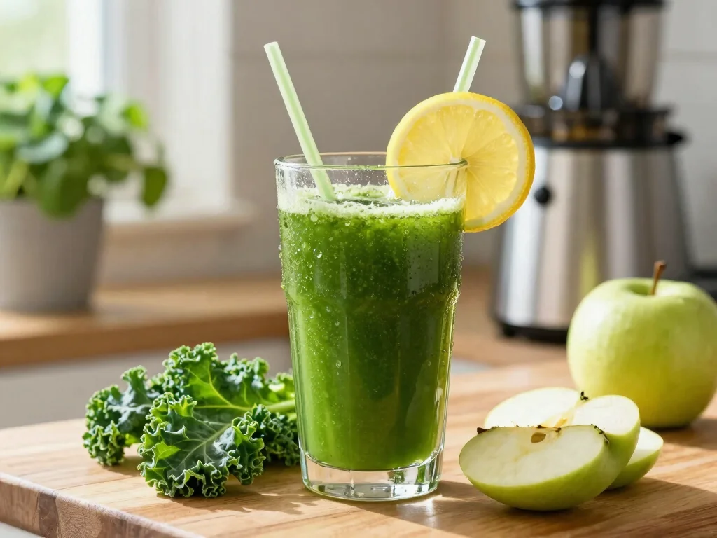 16 Kale Juice Recipes for Daily Greens - 1. Classic Kale Green Juice 1
