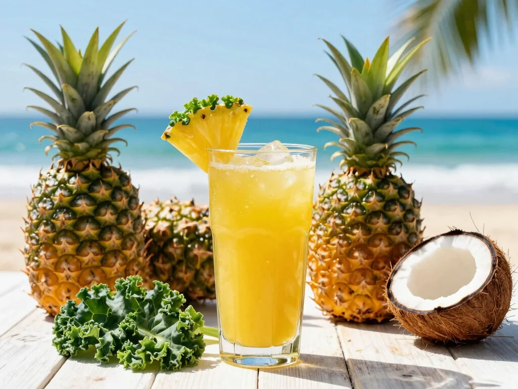 16 Kale Juice Recipes for Daily Greens - 2. Tropical Kale Juice 1