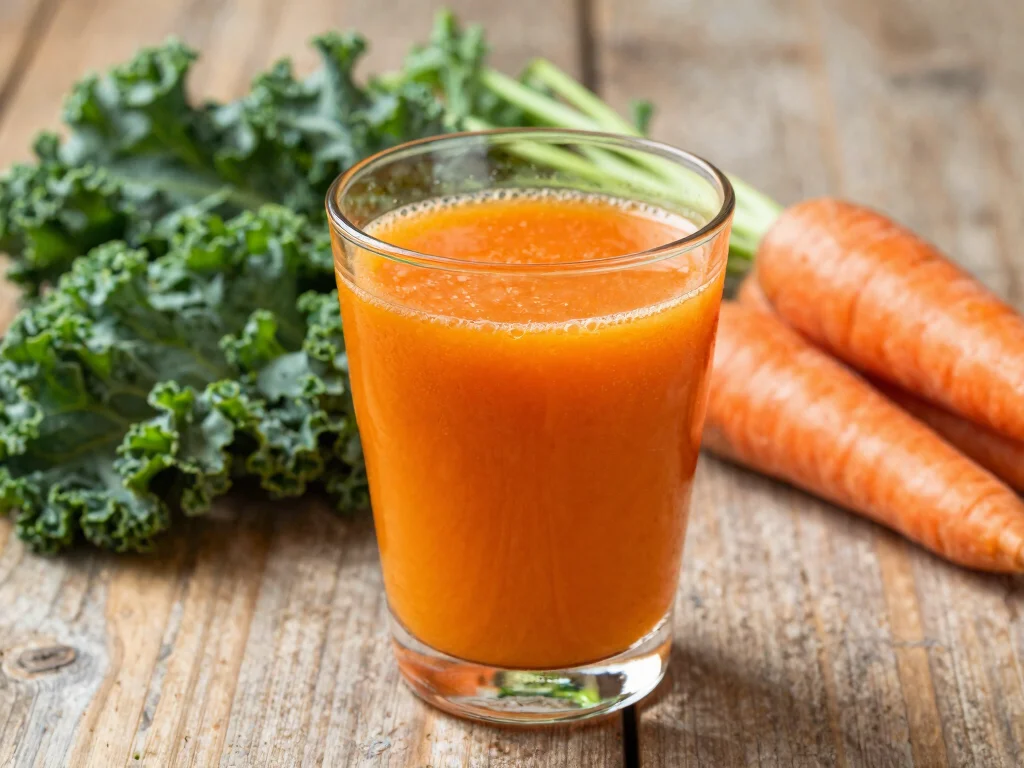 16 Kale Juice Recipes for Daily Greens - 9. Kale Carrot Juice 1
