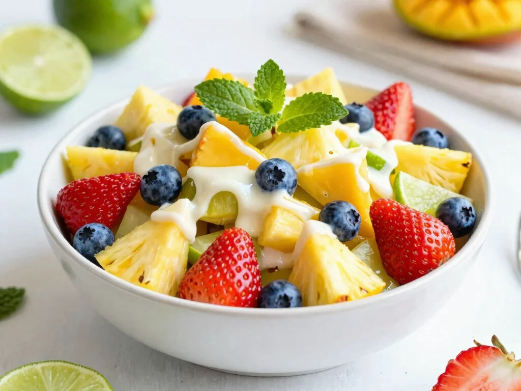 16 Key Lime Juice Recipes (Tangy & Tasty) - 15. Key Lime Fruit Salad 1