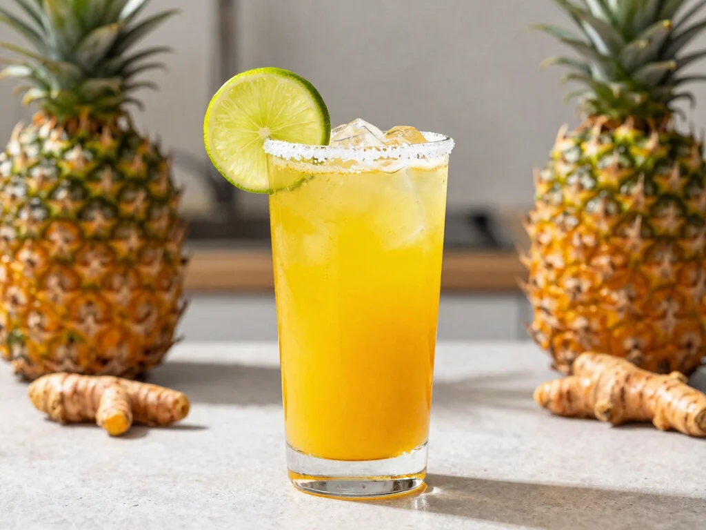 16 Liver Detox Juice Recipes for Cleansing - 3. Tropical Turmeric Tonic 1