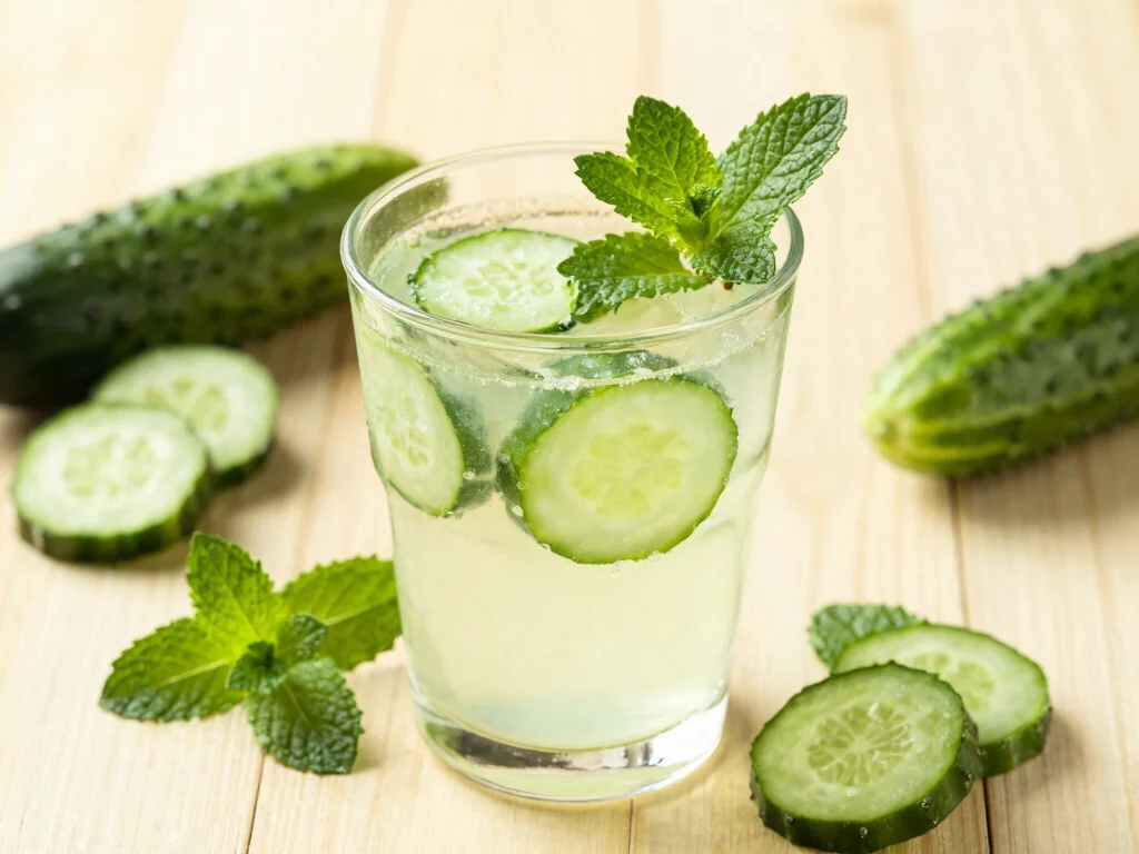 16 Liver Detox Juice Recipes for Cleansing - 8. Minty Cucumber Detox Juice 1