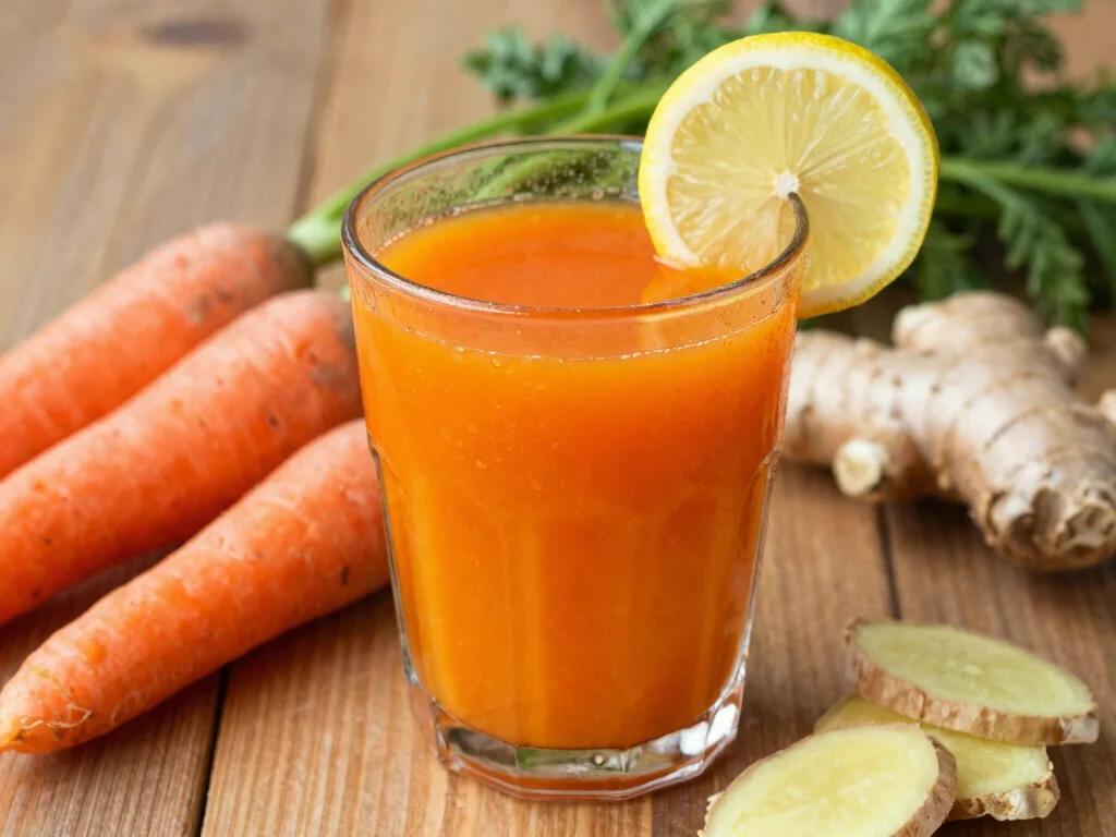 16 Liver Detox Juice Recipes for Cleansing - 9. Spicy Carrot Ginger Juice 1