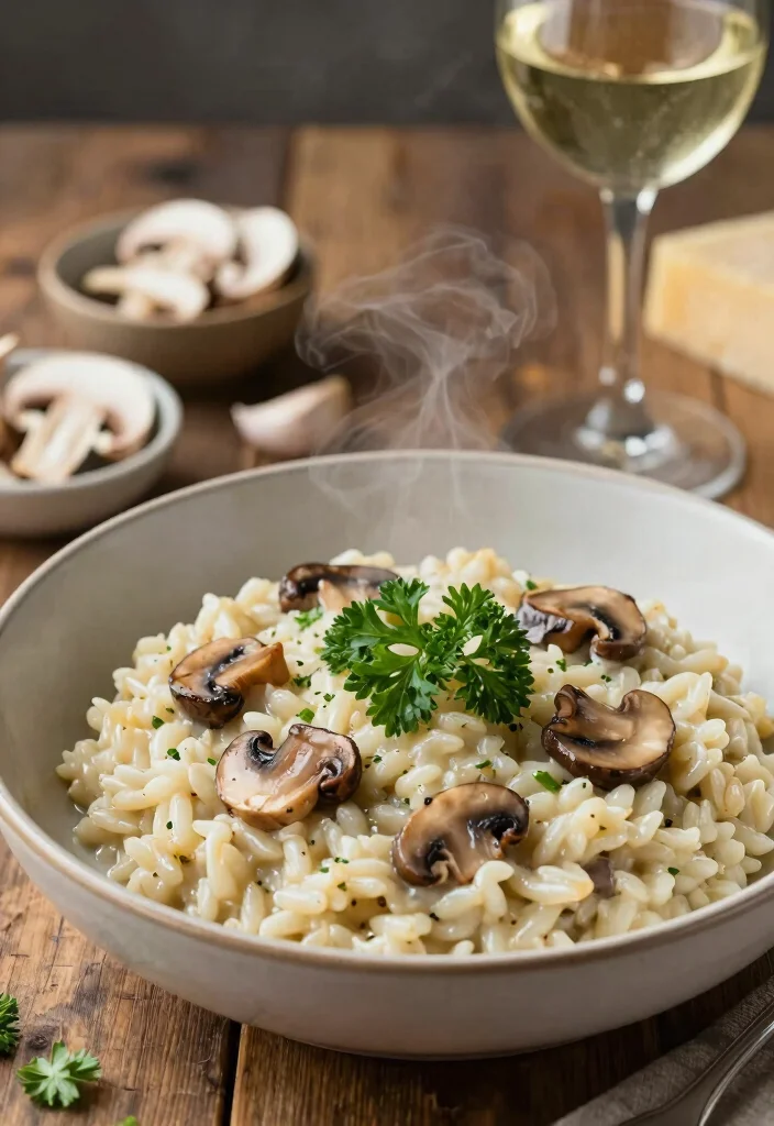 16 Romantic Vegetarian Meals for Two - 1. Creamy Mushroom Risotto 1