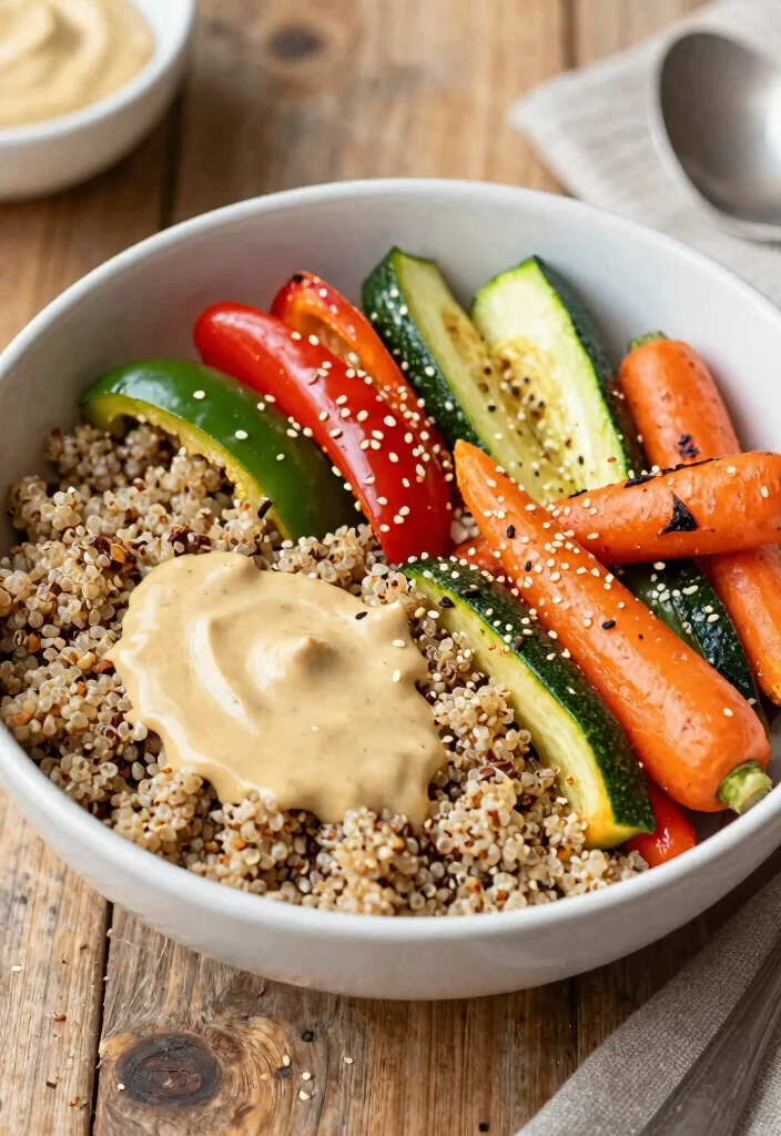 16 Romantic Vegetarian Meals for Two - 6. Roasted Vegetable Quinoa Bowl 1