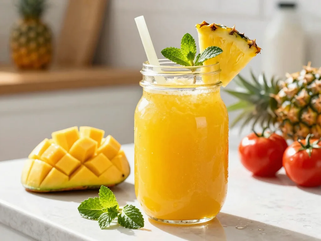 16 V8 Juice Recipes for Canning at Home - Tropical V8 Juice 1