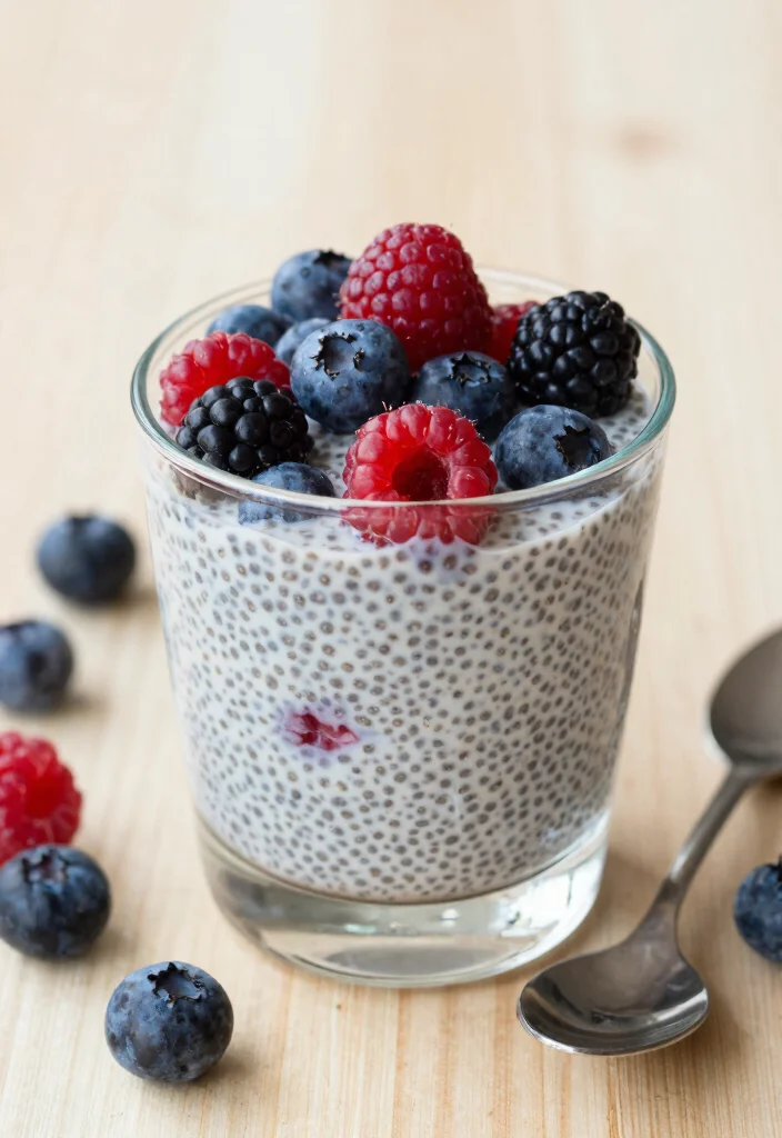 16 Vegetarian 1200-Calorie Meal Plans for Weight Loss - 16. Berry Chia Pudding 1
