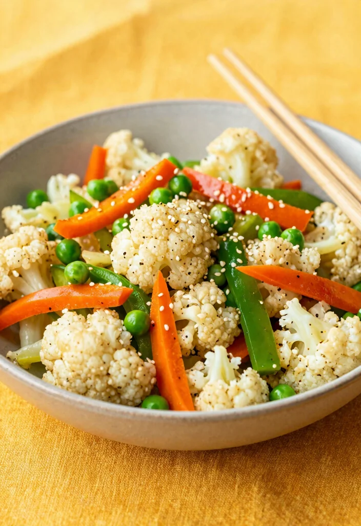 16 Vegetarian 1200-Calorie Meal Plans for Weight Loss - 5. Cauliflower Rice Stir-Fry 1