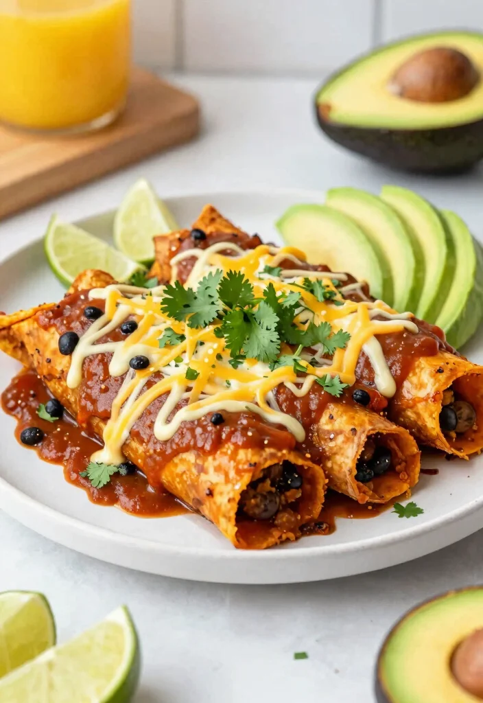 16 Vegetarian 1200-Calorie Meal Plans for Weight Loss - 6. Sweet Potato & Black Bean Enchiladas 1