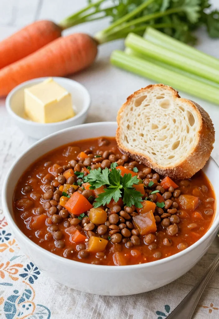 16 Vegetarian Crock Pot Chili Recipes for Effortless Meals - 6. Lentil Vegetable Chili 1