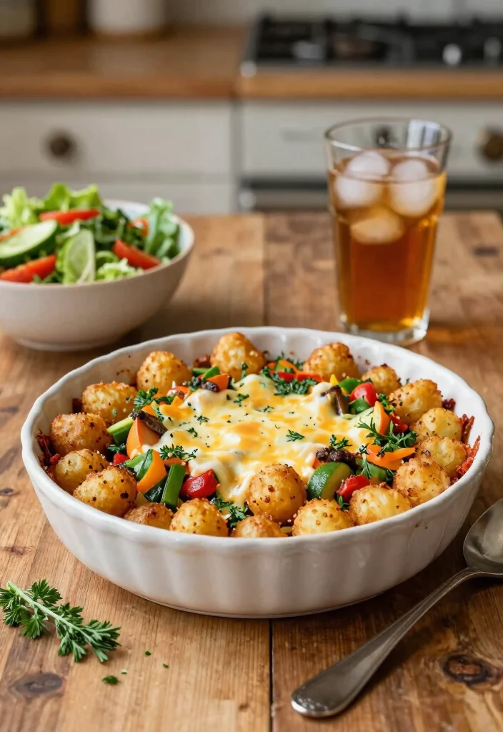 16 Vegetarian Tater Tot Casserole Recipes for Easy Dinners - 1. Classic Vegetarian Tater Tot Casserole 1