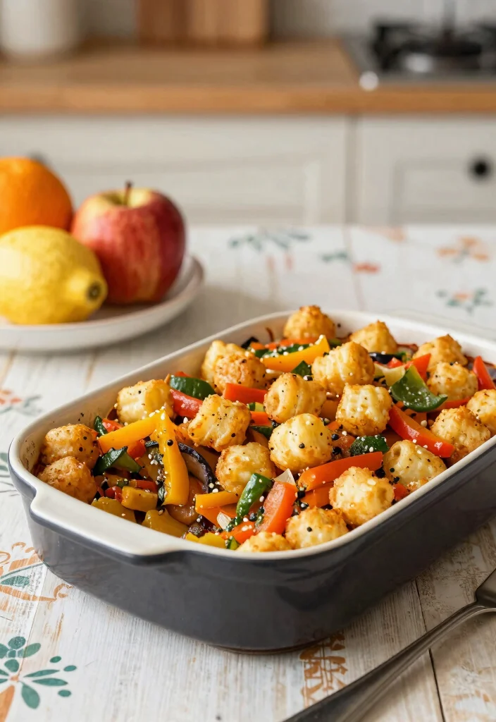 16 Vegetarian Tater Tot Casserole Recipes for Easy Dinners - 15. Ratatouille Tater Tot Casserole 1