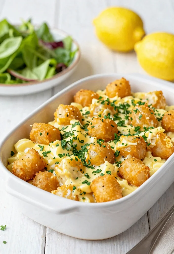 16 Vegetarian Tater Tot Casserole Recipes for Easy Dinners - 16. Lemon Herb Tater Tot Casserole 1
