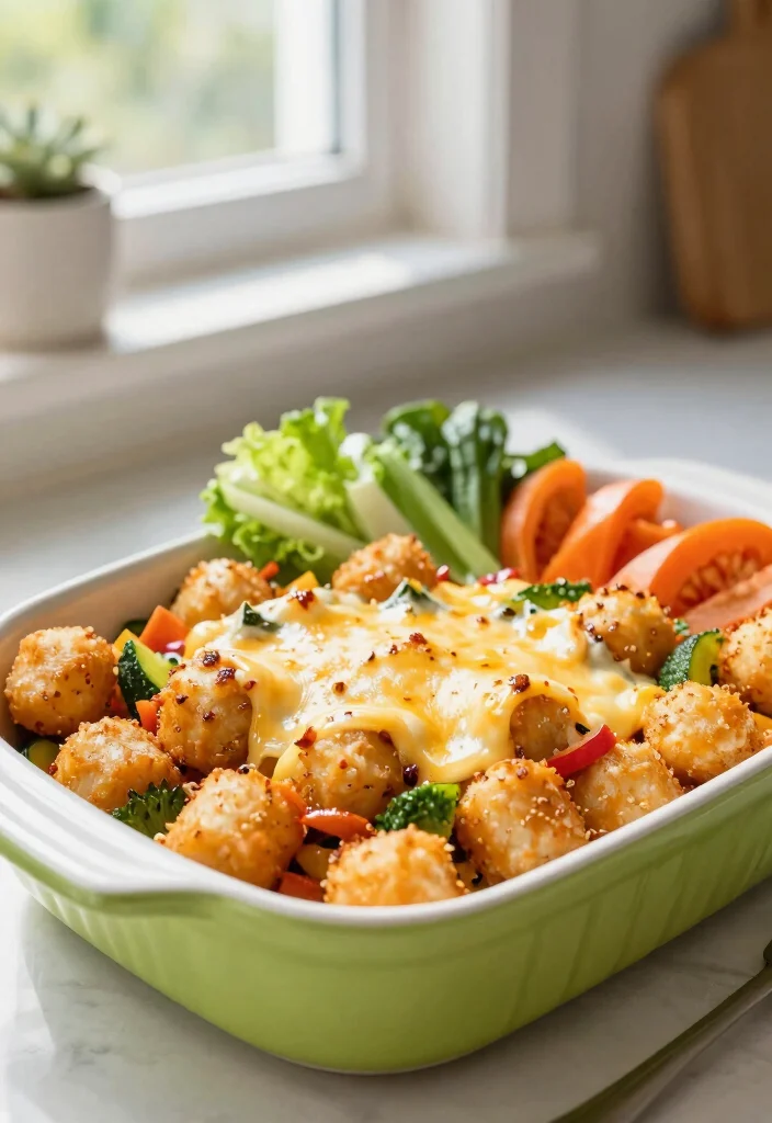 16 Vegetarian Tater Tot Casserole Recipes for Easy Dinners - 7. Veggie-Packed Tater Tot Casserole 1