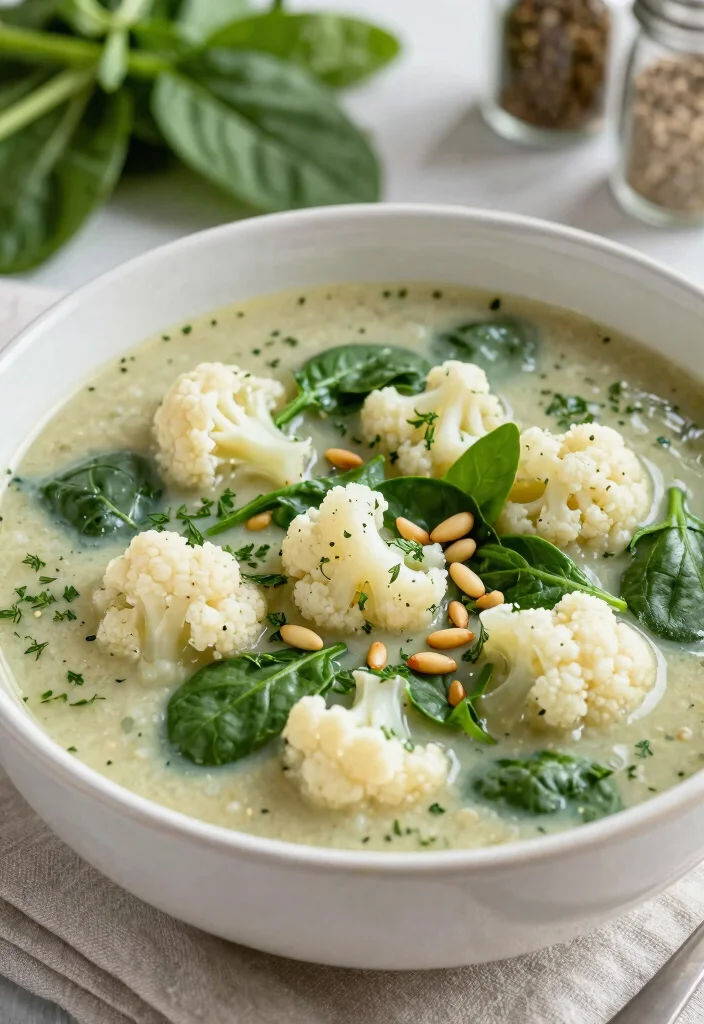 17 Delicious Vegetarian Italian Wedding Soup Recipes - 16. Cauliflower and Herb Wedding Soup 1
