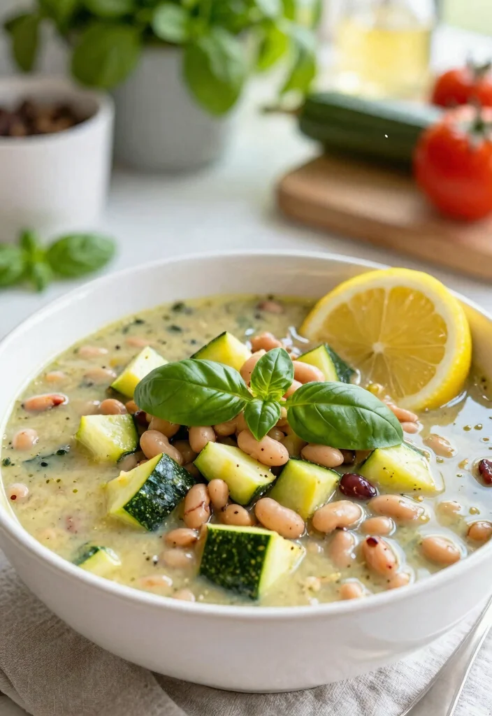 17 Delicious Vegetarian Italian Wedding Soup Recipes - 6. Zucchini and Pinto Bean Wedding Soup 1