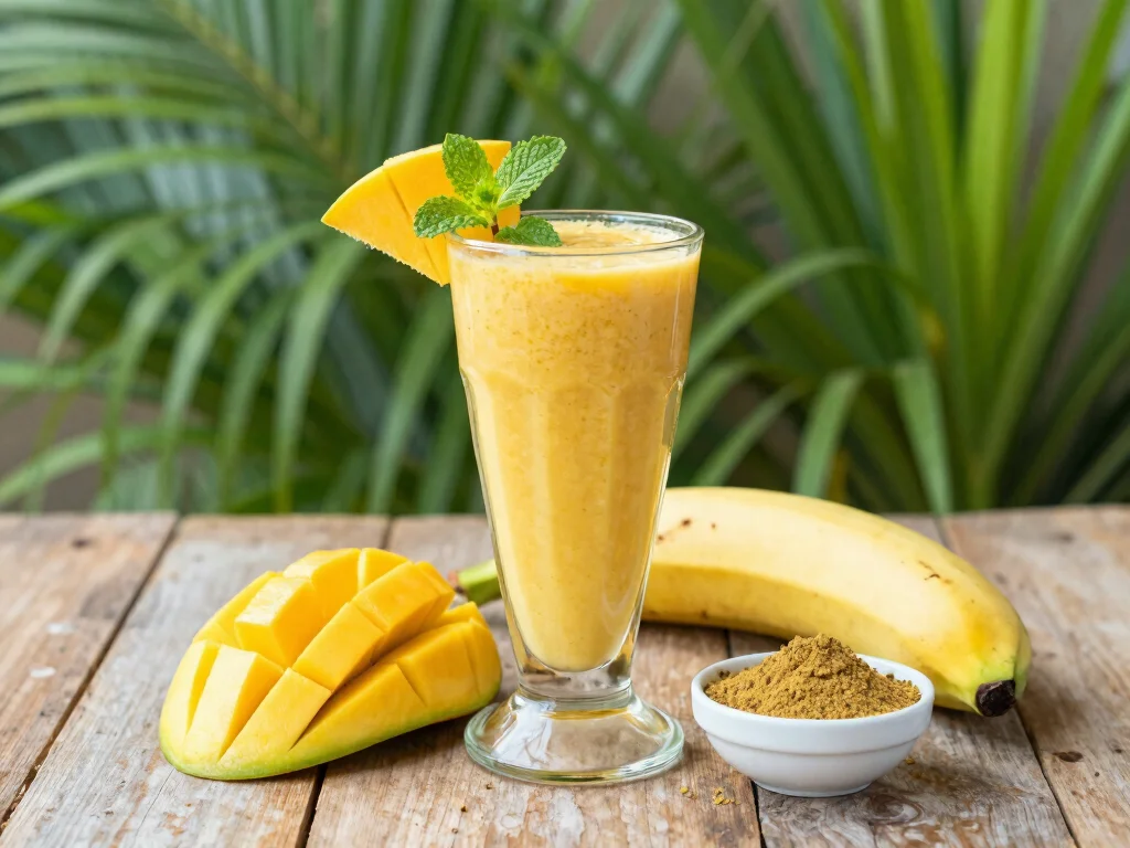 17 Energizing Moringa Smoothie & Juice Recipes to Fuel Your Day - 1. Tropical Moringa Mango Smoothie 1