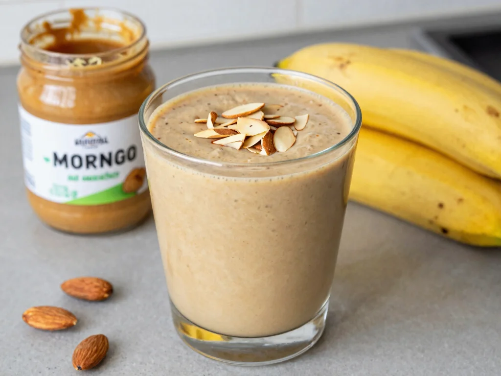 17 Energizing Moringa Smoothie & Juice Recipes to Fuel Your Day - 16. Moringa and Almond Butter Smoothie 1