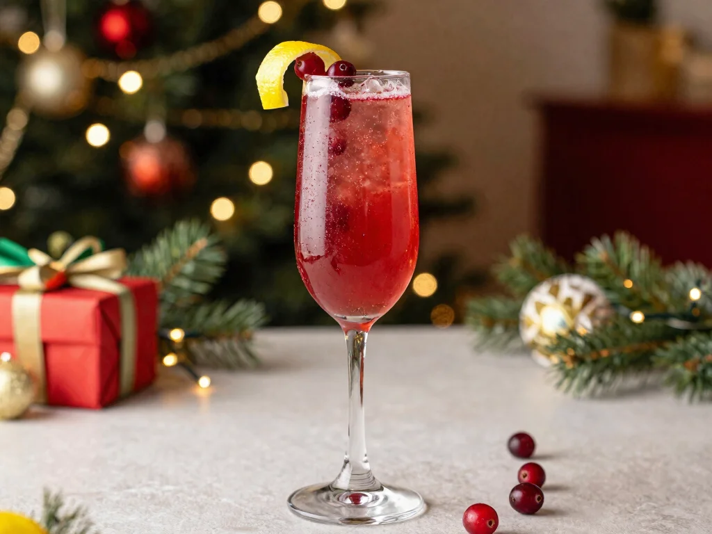 17 Festive French 75 with Cranberry Juice Recipes - 10. Sparkling Cranberry French 75 1
