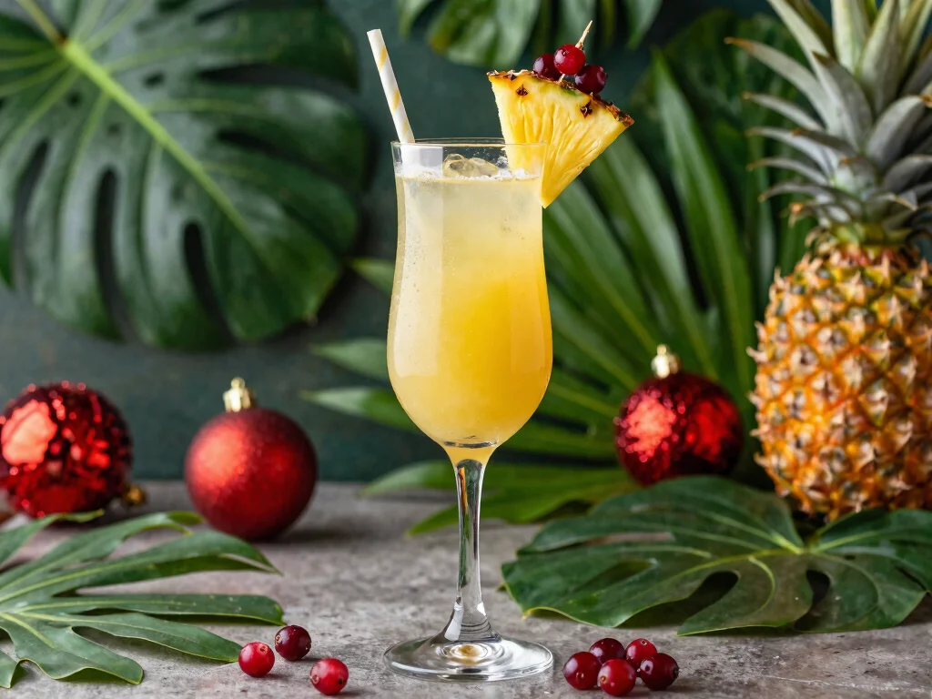 17 Festive French 75 with Cranberry Juice Recipes - 11. Tropical Cranberry French 75 1
