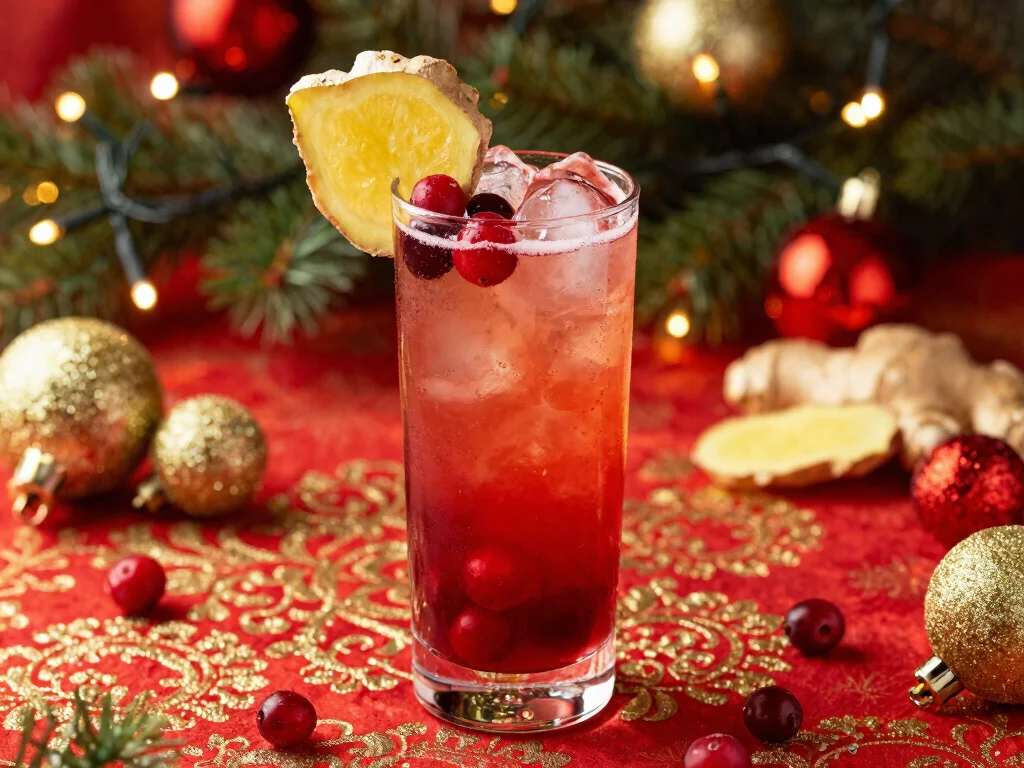 17 Festive French 75 with Cranberry Juice Recipes - 3. Cranberry Ginger French 75 1