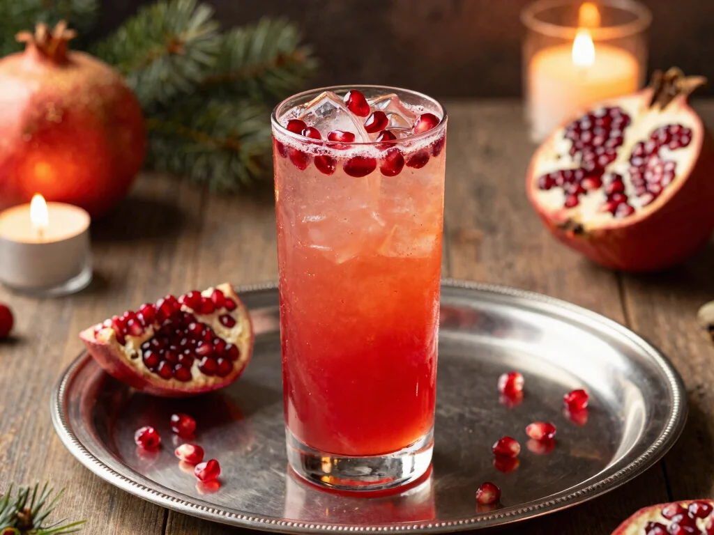 17 Festive French 75 with Cranberry Juice Recipes - 7. Pomegranate Cranberry French 75 1