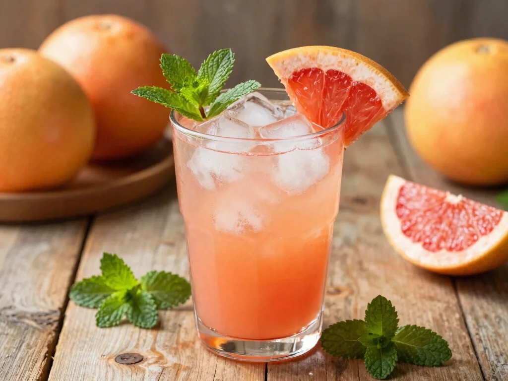 17 Grapefruit Juice Recipes (Refreshing & Detoxing) - 2. Grapefruit and Mint Cooler 1