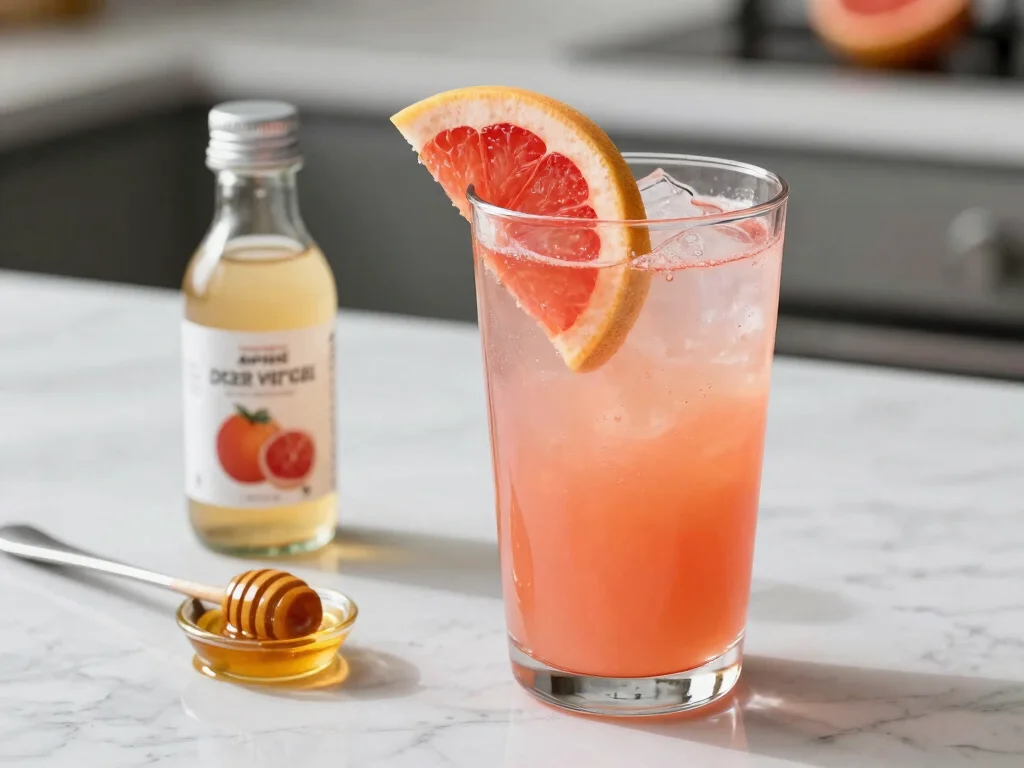 17 Grapefruit Juice Recipes (Refreshing & Detoxing) - 3. Grapefruit Detox Tonic 1