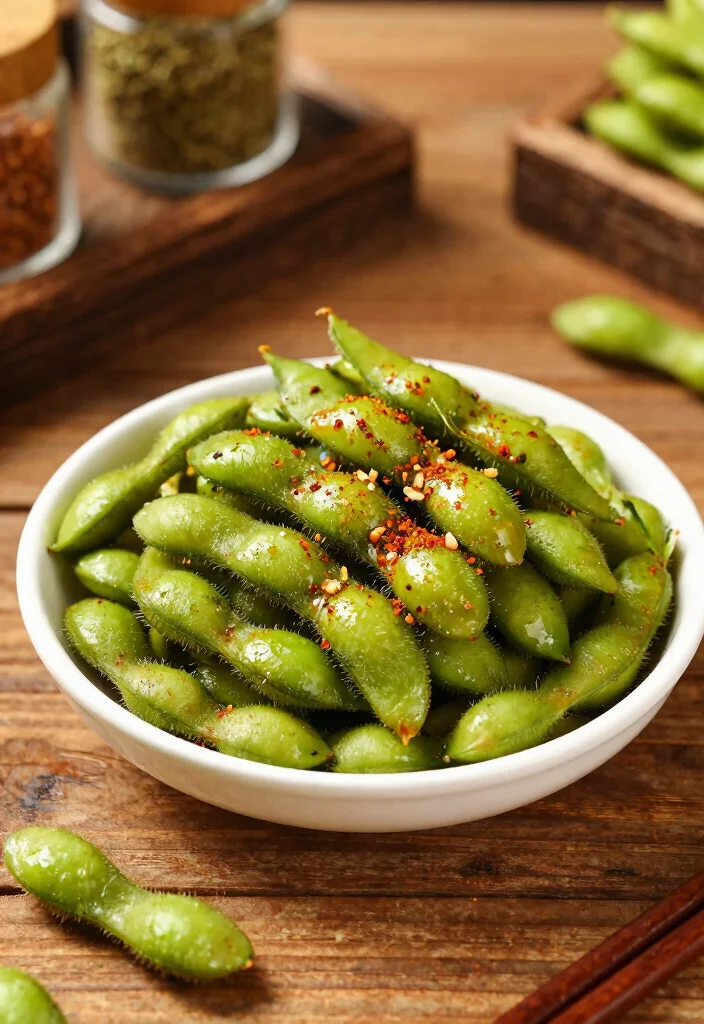 17 Healthy Vegetarian Snack Recipes You’ll Crave - 10. Spicy Roasted Edamame 1