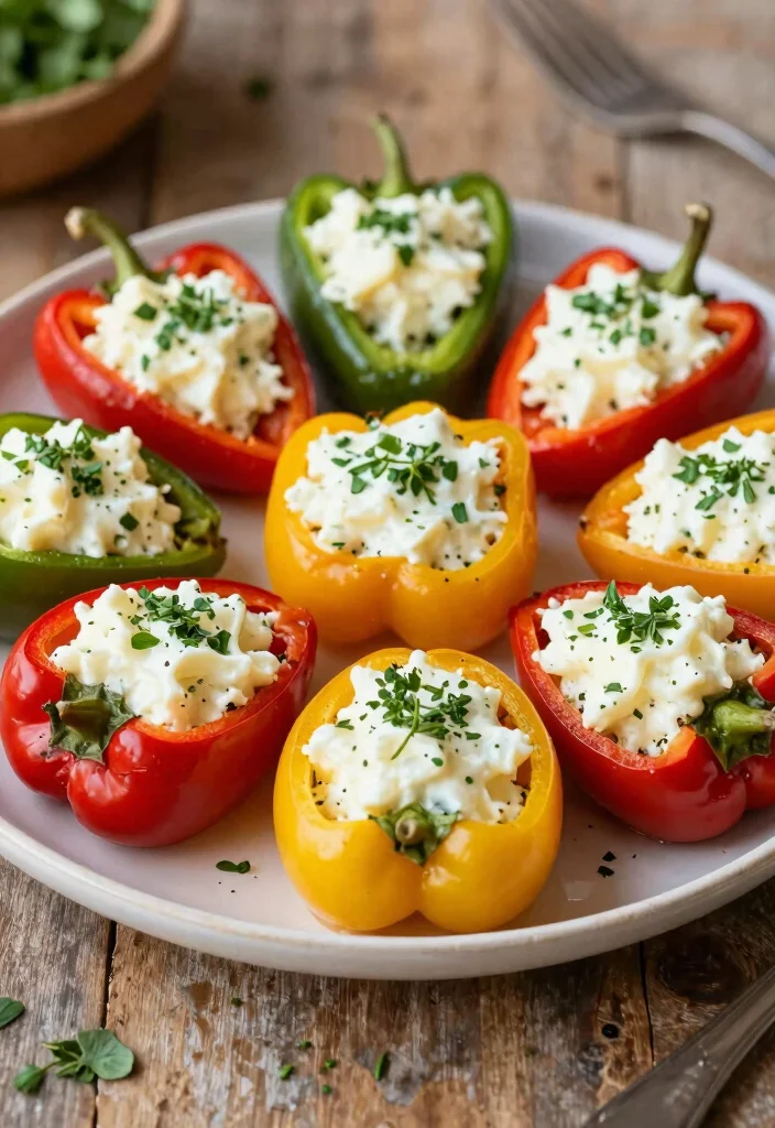 17 Healthy Vegetarian Snack Recipes You’ll Crave - 13. Stuffed Mini Peppers 1