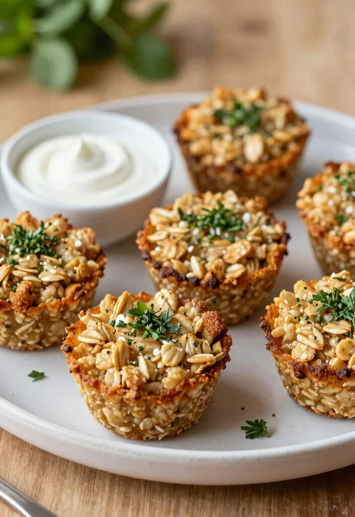 17 Healthy Vegetarian Snack Recipes You’ll Crave - 16. Savory Oatmeal Cups 1