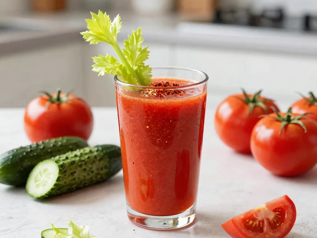 17 Juice Recipes & Their Benefits (Healthy Guide) - 14. Spicy Tomato Juice 1