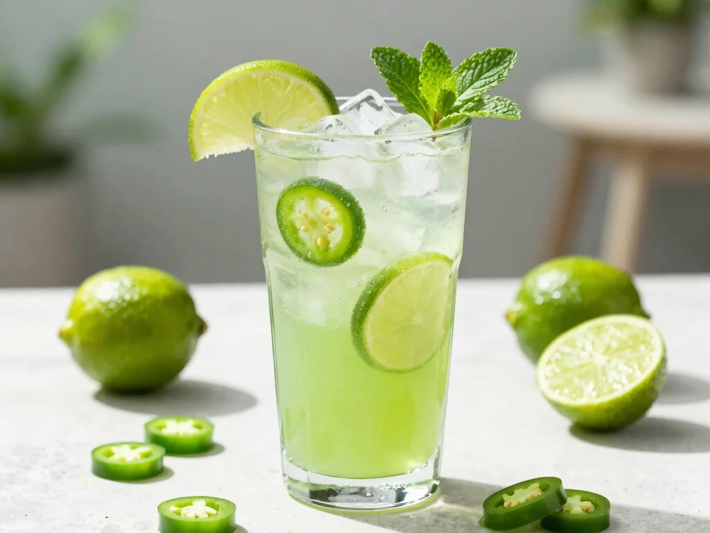 17 Juice Recipes for Business That Will Quench the Health-Conscious Thirst - 6. Spicy Green Limeade 1