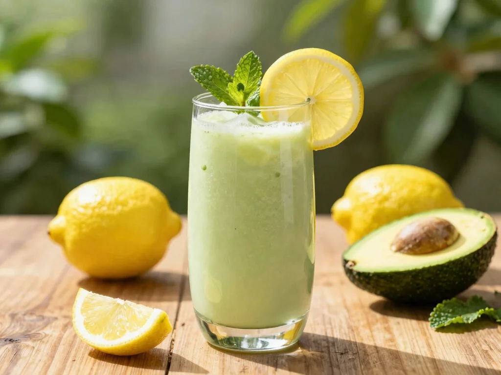 17 Juice Recipes for Business That Will Quench the Health-Conscious Thirst - 7. Creamy Avocado Lemonade 1