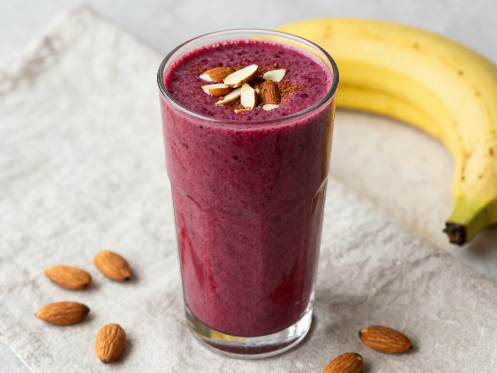 17 Juice Recipes with Beets for Energy & Recovery - 11. Beet & Almond Milk Shake 1